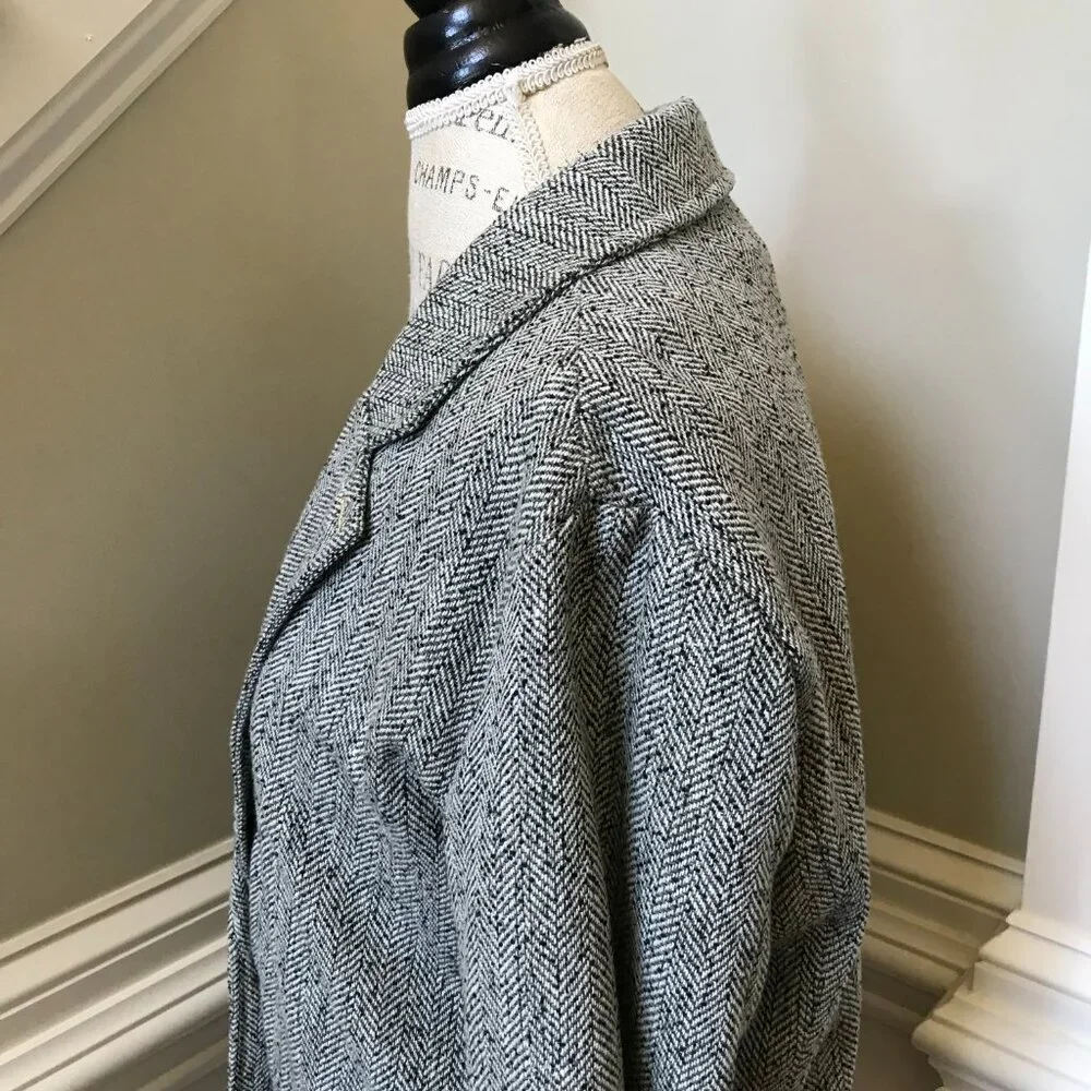 Swildens XXX Phoenix Blazer Jacket Coat Womens 2 Medium Black White Herringbone